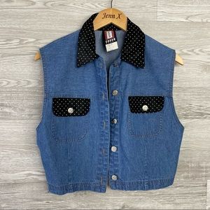 CS Choon Sport VTG Western Style Denim Jean Vest